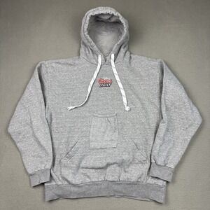 Coors Light Logo Gray Hoodie Sweatshirt Size XXL Beer Holder Pocket Fits Like XL